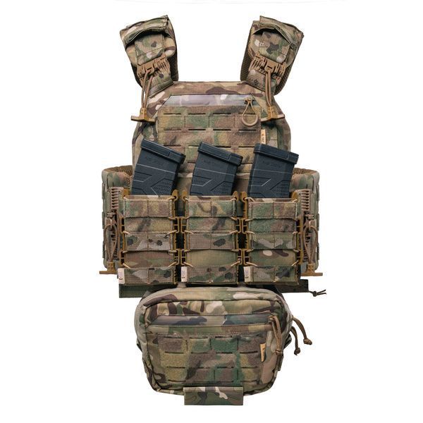 Модульный набор плитоноски E-TAC "Assault Kit": Подсумки под магазин 3 шт, напашник и аптечка + блп в напашник 2 кл М Assault_Kit2-М+2_0 фото