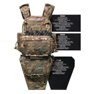 Модульный набор плитоноски E-TAC "Assault Kit": Плакард + Расширенная защита паха, МL + 1 клас Assault_Kit-ML+1_1 фото