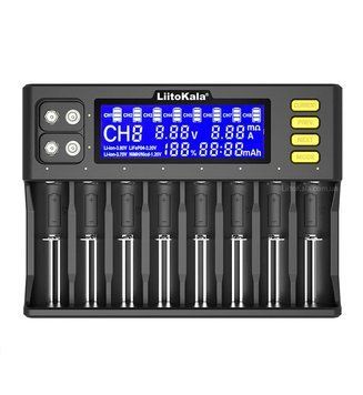LiitoKala Lii-S8 зарядное устройство на 8 каналов для AA, AAA, 18650, 26650, 21700 Li-ion, LiFePo4, Ni-Mh 2745941423 фото