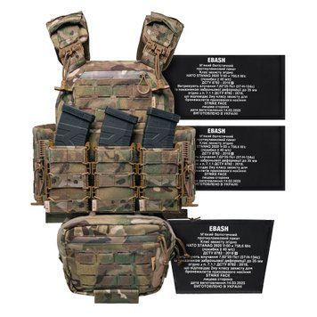 Модульный набор плитоноски E-TAC "Assault Kit": Подсумки под магазин 3 шт, напашник и аптечка L с блп 2 кл Assault_Kit2-L+2_2 фото